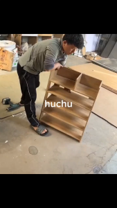 Kệ giày bằng gỗ A240 kiểu đứng 5 tầng cao 80cm x rộng 60cm x sâu 24cm