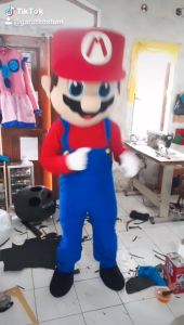 Kostum maskot badut mario bross dewasa lucu costume karakter