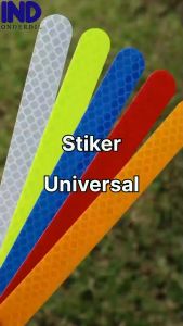 Stiker-Sticker Anti-Pelindung-Cover Baret Reflektor-Reflective Terang-Lampu Spion 2 Pcs Merah-Kuning-Biru-Putih