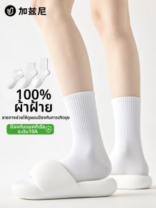 JIAZINI | 100 Pure Cotton Anti-odor Antibacterial Mid-calf Socks