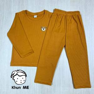 ชุดนอนเด็ก ชุดนอนเด็กผ้าร่อง ผ้านิ่ม เด้ง ใส่สบาย พร้อมส่งจากไทย