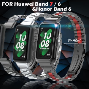 Metal Strap for Huawei Band 7/6 Strap Huawei Band 6 Metal Strap stainless steel Bracelet Replacement Wristband for Honor Band 6