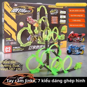 Inertial Motorbike Track Set Turbo Launcher