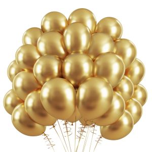120pcs Gold Balloons 12 Inch Latex Balloon Garland Arch Kit for Party Graduation Wedding Holiday Happy Birthday Decoration
