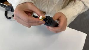 Folding Cane with Led Light and Alarm Adjustable armrest Cane and Walking Stick Suitable for SeniorsWalking Stick with Buffered T Handle and Pivoting Quad Base for Arthritis Disabled and Elderly