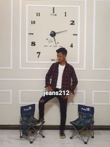 Clana panjang pria / clana panjang sobek lutut hitam