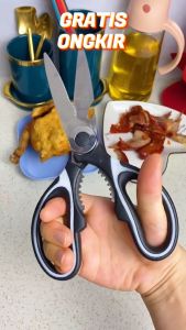 KAMJE Gunting Dapur Serbaguna Pemotong Daging Jumbo Stainless Anti Karat Super Tajam