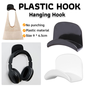 Headphone Stand Punch-Free Headset Holder Wall-Mounted Earphone Display Hanger Hook