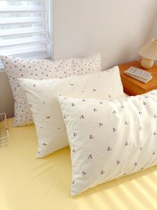 Romantic Star Moon Cotton Pillowcase Fresh Washed Cotton Pure Cotton Single Person Pillow Cover 48*74cm Girls Heart Design