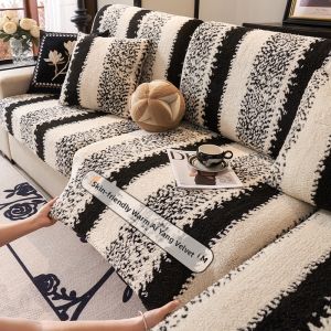Elastic Winter Fleece Universal Sofa Cover
