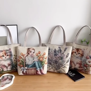 TÚI TOTE CANVAS THÊU HỌA TIẾT DỄ THƯƠNG – PHỤ KIỆN XINH YÊU KHÓ CƯỠNG LX413