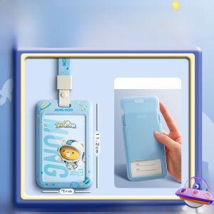 เคสบัตรเด็กนักเรียนประถมศึกษาพลาสติก Deli พร้อมเชือกผูกคอ บัตรโรงเรียนแบบยืดหยุ่น บัตรอาหาร บัตรกุญแจ บัตรเข้าออก บัตรเด็กอนุบาล บัตรรับส่ง