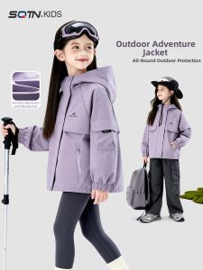 SQTN.KIDS | Áo Khoác Chống Gió Cho Bé Gái Trung Đến Lớn Mùa Thu