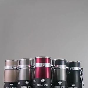 XMSJ | 1000ml 316 Stainless Steel Vacuum Flask Insulated Water Bottle Thermal Travel Mug Hot Cold Tea Coffee Outdoor Gym Cycling Sport