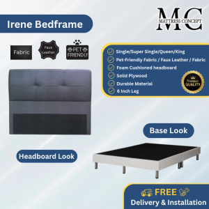 Mattress Concept Irene Divan Bedframe Pet Friendly Fabric/Faux Leather/Fabric All Size Available