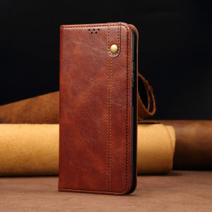 Leather Flip Cover Shockproof Magnetic Simplistic Design Phone Case for Honor 200 Series Environmentally Friendly Material