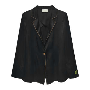 SANGLUO | Classic Versatile Soft Casual Silk Suit For Women 100% Mulberry Silk Outerwear Commutable Original Design Slim Fit Long Sleeve