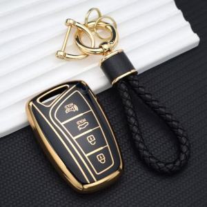 3 4 Buttons TPU Car Key Shell for Hyundai Genesis 2013 2014 2015 Santa Fe Equus Azera Fob Remote Control Auto Key Case Cover