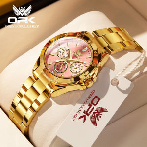 OPK resmi autentik jam tangan wanita anti air 2025 elegan mewah bercahaya berlian dial tali jam baja tahan karat jam tangan cewek dewasa kekinian