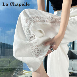 La Chapelle | Ice Silk Tencel Linen Womens Wide Leg Trousers