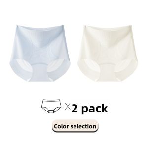 MiiOW | High Waist Antibacterial Extended Crotch Comfortable Womens Underwear Breathable Triangle Panties Abdomen Shaping No Butt Squeezing