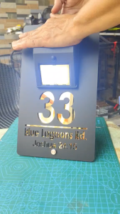 PersonalizedlCustomized Laser cut House number Signage with solar light(acrylic)