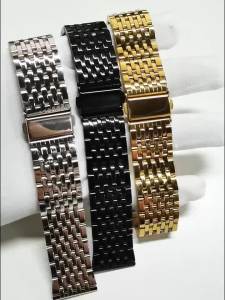 Dây Đeo Đồng Hồ Bằng Thép Không Gỉ Được Đánh Bóng Chất Lượng Cao Dây Đeo Chống Nước Đa Năng 18mm 20mm 22mm Với Khóa Gấp Bằng Kim Loại Dành Cho Nam Giới Phụ Nữ