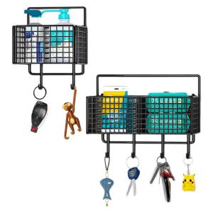 Decorative Hook Organizer Wall Shelf