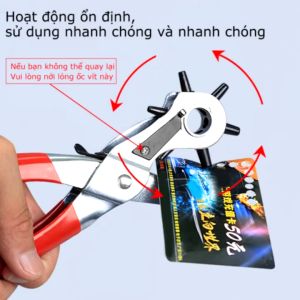 [HCM]Kìm bấm lỗ dây nịt dây da dây đồng hồ (đỏ) giá tốt và chất lượng tốt hiệu suất cao bền bỉ-ESTLA