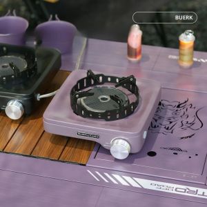 เตาแก๊สอินฟราเรด BUERK 8000W เตาแก๊สแบบแยกส่วนน้ำหนักเบาพิเศษ หัวเตาแก๊สเปลวไฟตรงทรงพลัง ทนลม แรงดันคงที่