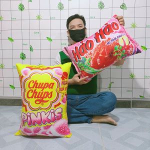 GỐI NẰM CHO BÉ MẪU GIÁO GỐI NẰM GÒN MỀM NHIỀU MẪU GỐI NGỦ HÌNH BÁNH SNACK IN 3D CAO CẤP MẪU MỚI