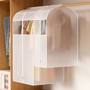 Transparent Dustproof Clothes Cover Hanging Style for Bedroom Wardrobe Coat Storage Bag Home Use Kitchen Utensils Japanese Style