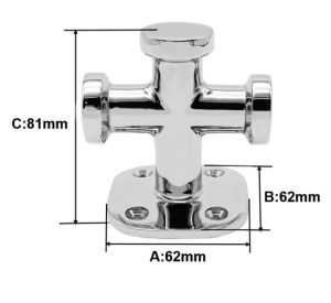 Marine Single Cross Bollard Mooring Cross Bitt Cleat 316 Stainless Steel Deck Hardware Accessories for Boat
