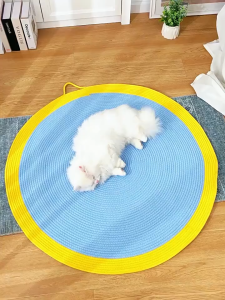 Cat Mat 40/60/80CM Round Hand Cat Scratcher Mat Braided Rug Cat Claw Board Mattress