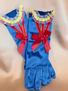 JCAAAP Girl Snow White Gloves Dress Up Party Supplies Children Princess Cosplay Costume For Elsa Anna Belle Gloves Pink Purplle Yellow