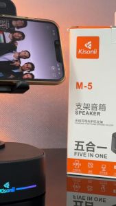 KISONLI Speaker Bluetooth M-5 With Phone Holder Design and Wireless charging