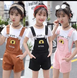 Bộ quần áo bé gái Bộ quần áo yếm phong cách hàn quốc  size to 5 -12 tuổi mẫu mới 2023 thời trang bé gái