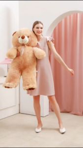 Boneka Teddy Bear Topi Syal Telapak XL 70CM Mainan anak cewek