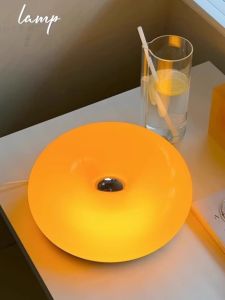 ไฟตั้งแบบ Donut ไฟติดผนังสไตล์อินส์ย้อนยุค สีส้ม ไฟตั้งด้านข้าง ไฟตกแต่งบรรยากาศ ไฟตั้งแบบหมุนได้ ไฟ LED ไฟฟ้าแบบไม่ต้องติดตั้ง