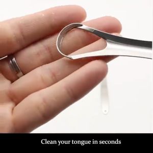 DuduMart Stainless Steel U-Shaped Cleaning Tongue Moss Scraper Oral Care