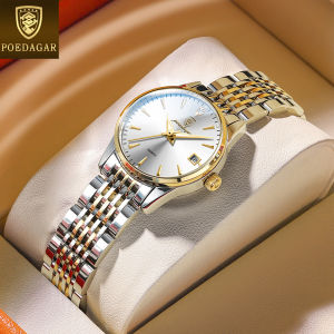 Swiss certification POEDAGAR luxury watch for women waterproof original hot sale fashion simple stainless steel calendar luminous display business watch