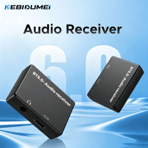 Kebidumei | KEBIDUMEI AUX Bluetooth 6.0 Audio Receiver Hi-Fi 3.5mm AUX Jack Wireless Audio Adapter Low Latency For PC TV Car Speaker
