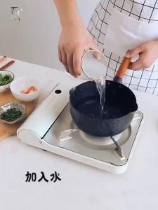 KS🍳chảo chống dính dùng mọi loại bếp Chảo Tuyết Phong Cách Nhật Bản Nồi Thức Ăn Bổ Sung Cho Bé Nồi Bếp Từ Bếp Ga Nồi Chống Dính Thông Dụng Nồi Sữa Đá Gạo Lúa Mì Mì Ăn Liền Ký Túc Xá