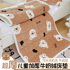 Fleece-lined Childrens Mattress Baby Bedding Quilted Toddler Mat Nursery Sleep Pad Infant Crib Mat Modern Simple Style Bedding