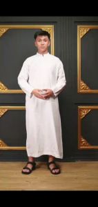 gamis pria jubah pria putih bordir haji dan umroh