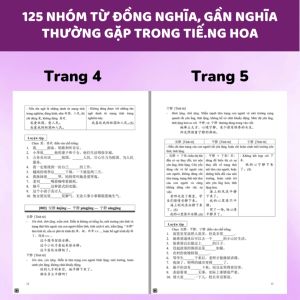 🌈 125 nhóm từ đồng nghĩa tiế.ng Trung - Vở luyện tiế.ng Trung - Tạp hoá Leng Keng