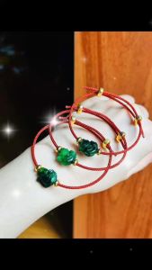 vòng tay hồ ly ngọc cẩm thạch tự nhiên mix vòng dây cáp khóa titan vòng tay đá phong thủy hợp mệnh thổ mệnh kim trang sức thiết kế đủ hóa đơn thẻ bảo hành
