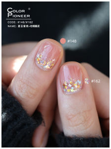 Sơn Móng Tay Sequin Lâu Trôi Nhanh Khô Màu Nude Dễ Thương Phong Cách Nữ Tính Không Cần Nướng Mới Mùa Hè 2025 Của Color Pioneer