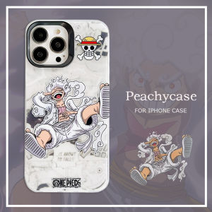 Cartoon One Piece Luffy Gear Phone Case Compatible for iPhone 15 14 13 12 Pro Max 11 14Promax 15pro IMD Big Hole Back Cover Drop Resistant Mobile Casing