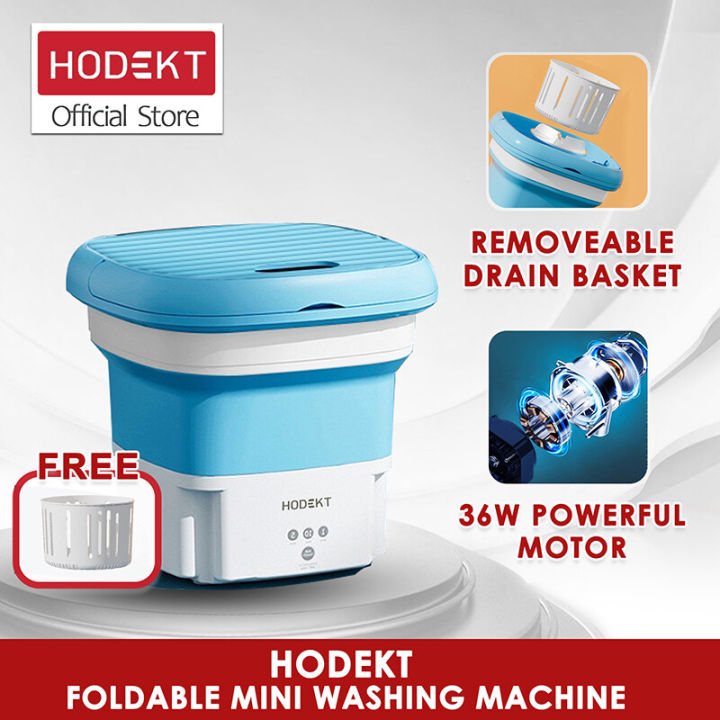 HODEKT Folding Washing Machine Wash Mini Washing Machine Portable Washing  Cleaning Underwear Supports Blue Light Sterilization Function Travel  WashingMachine